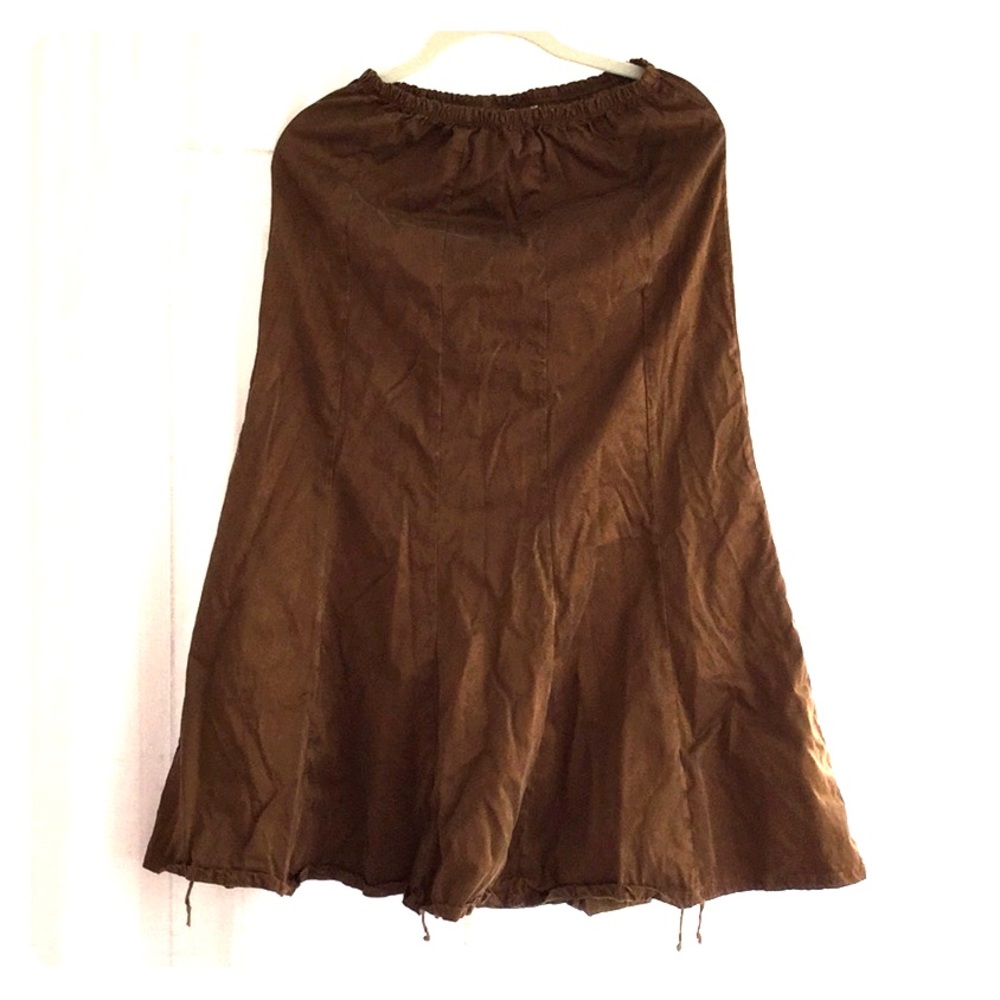 bryn Walker brown ruched skirt size S